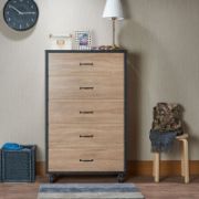 Large Capacity 5-Tiered Storage Locker (Oak)