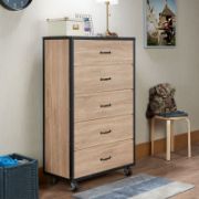 Large Capacity 5-Tiered Storage Locker (Oak)