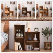 Stackable Wood Storage CubeBasketBins Organizer For Home Books Clothes Open Cubby Storage System - Office Bookcase Closet Shelves