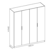 Alaziah 4 Door Wardrobe