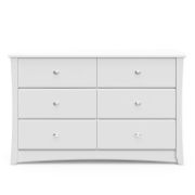 Crescent 6 Drawer Double Dresser