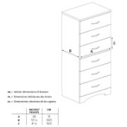 Step One 6 Drawer 26'' W Lingerie Chest