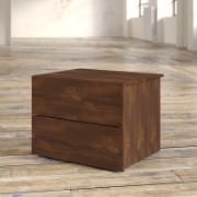 Tawnya 2 - Drawer Nightstand in Dark Brown Truffle Laminate