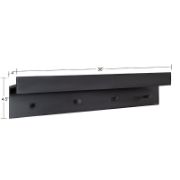 Creager Accent Wall Shelf Ledge with Hooks