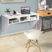 Wall Mounted Floating Computer Table Desk Storage Shelf