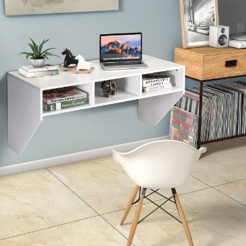 Wall Mounted Floating Computer Table Desk Storage Shelf Wall Mounted Floating Computer Table Desk Storage Shelf