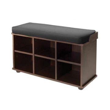Florida Bench With Black Cushion Seat Florida Bench With Black Cushion Seat