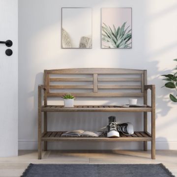 Kitia Solid Wood Shelves Storage Bench Kitia Solid Wood Shelves Storage Bench