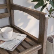 Kitia Solid Wood Shelves Storage Bench