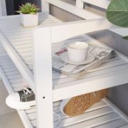 Hales Solid Wood Shelves Storage Bench