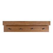 Creager Accent Wall Shelf Ledge with Hooks Natural Color