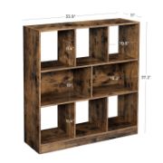 Cherey 100cm Geometric Bookcase brown