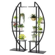 Heavy Duty Portable 5-Tier Plant Stand Pack Of 2