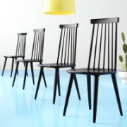 Biry Solid Wood Slat Back Arm Chair 