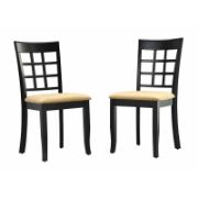 Gillan Slat Back Side Chair in Black (Set of 2)