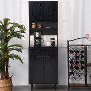 Madia Kitchen Buffet with Hutch Wooden Storage Cupboard 