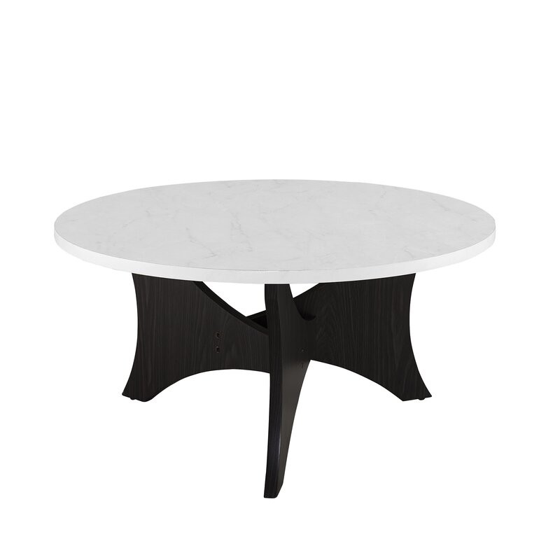 Wilmer  Mid Century 3-Leg Round Coffee Table