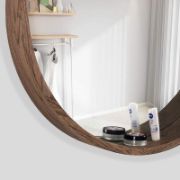 Revvvd Wall Mirror With Wood Frame Rounded