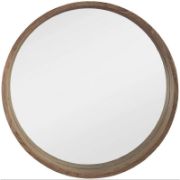 Revvvd Wall Mirror With Wood Frame Rounded