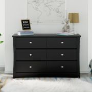 Crescent 6 Drawer Double Dresser