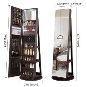 Picture of Woody Rotating  Full length mirror jewelry Armoire 