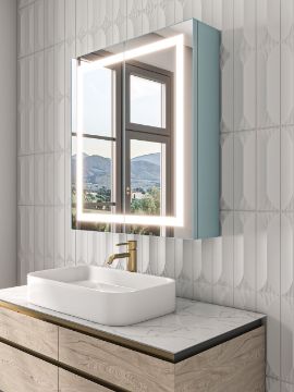 Show details for Lustra – LED Bathroom Mirror Cabinet with Multifunctional Storage Picture of Lustra – LED Bathroom Mirror Cabinet with Multifunctional Storage