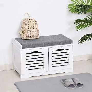 Show details for Zefon Multifunctional Shoe Storage Bench Picture of Zefon Multifunctional Shoe Storage Bench