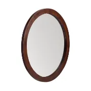 Amane Round Solid Wood Wall Mirror