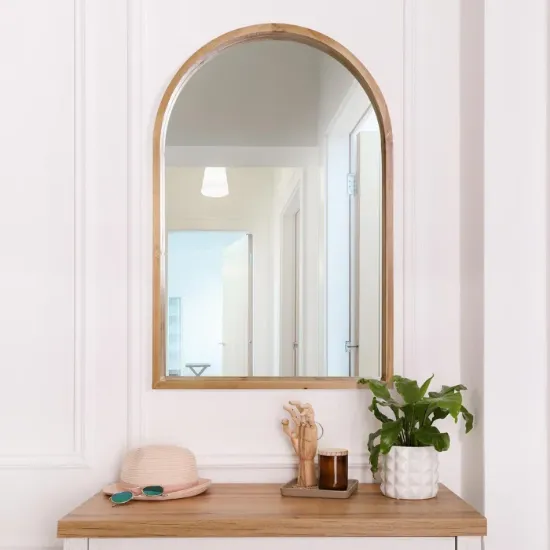 Axal Arch Wood Wall Mirror