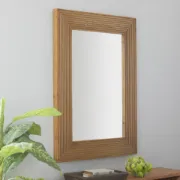 DecMode Rectangle Wall Mirror Brown