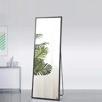 Floor Mirror Free Standing Dressing Mirror with Black Aluminum Alloy Frame Floor Mirror Free Standing Dressing Mirror with Black Aluminum Alloy Frame