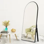 CONGUILIAO Full Length Mirror Arch Mirror Arched Floor Mirror Black Mirror leaner