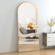 CONGUILIAO Full Length Mirror Arch Mirror Arched Floor Mirror Black Mirror leaner