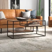 Dunning Myrie Contemporary Two-Tone Metal Coffee Table