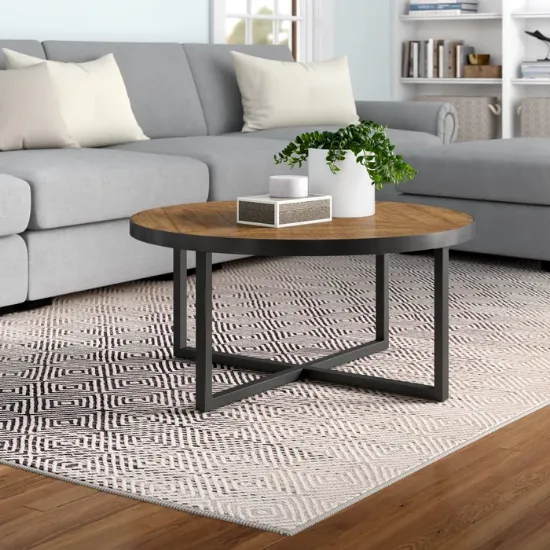 Dillwyn Cross Legs Coffee Table