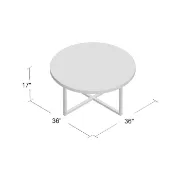 Dillwyn Cross Legs Coffee Table