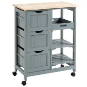 Kleinschmidt 26.5'' Wide Rolling Kitchen Island