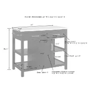 Jelle 42'' Wide Rolling Kitchen Island