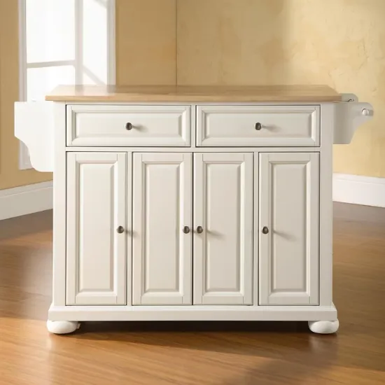 Monty Wide Rolling with Solid Wood Top