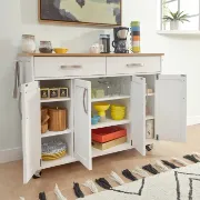 Moretown Wide Rolling Kitchen Cart