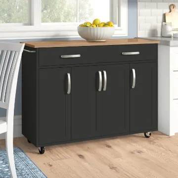 Moretown Wide Rolling Kitchen Cart Moretown Wide Rolling Kitchen Cart