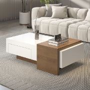 Picture of Crova Coffee Table with a Sliding Storage 