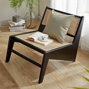 Show details for Kuroko Japandi Lounge Chair – Rattan & Natural Wood Picture of Kuroko Japandi Lounge Chair – Rattan & Natural Wood