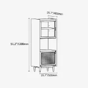 Picture of Lezaro Natural wood Storage cabinet with Rattan