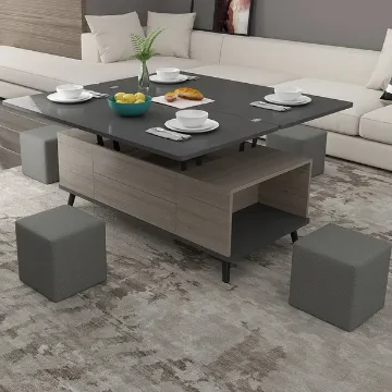 تفاصيل سميلا ترابيزة قهوة خشب طبيعي متعددة الاستخدام - 5 قطع صورة سميلا ترابيزة قهوة خشب طبيعي متعددة الاستخدام - 5 قطع