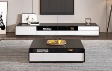 Show details for Helenville Modern Natural Wood Coffee Table - 4 drawers Picture of Helenville Modern Natural Wood Coffee Table - 4 drawers