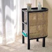 Picture of Klay Rattan Nightstand with natural wood 