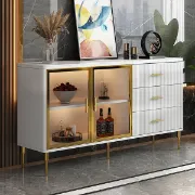 Picture of Klamf Sideboard Natural wood with Metal legs 