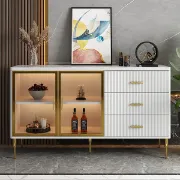 Picture of Klamf Sideboard Natural wood with Metal legs 