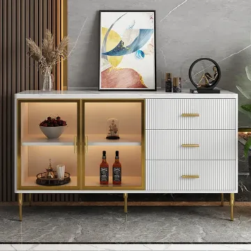 Show details for Klamf Sideboard Natural wood with Metal legs Picture of Klamf Sideboard Natural wood with Metal legs